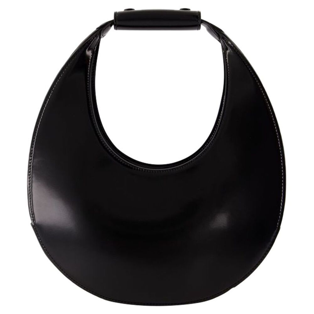 Moon Shoulder Bag - Staud - Leather - Black - Picture 3 of 4